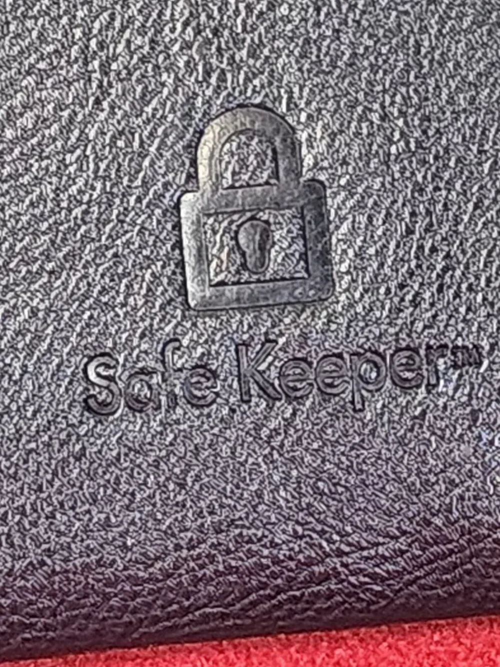 Safe Keeper Black High Quality Soft Faux Leather w/Gold Accents Security Wallet